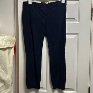 J Crew Minnie Pants. Navy size 6